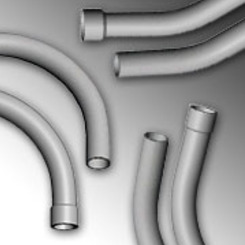 Thumb 303 pvc fitting 4 pvc bell ends hub end molded allied tube conduit